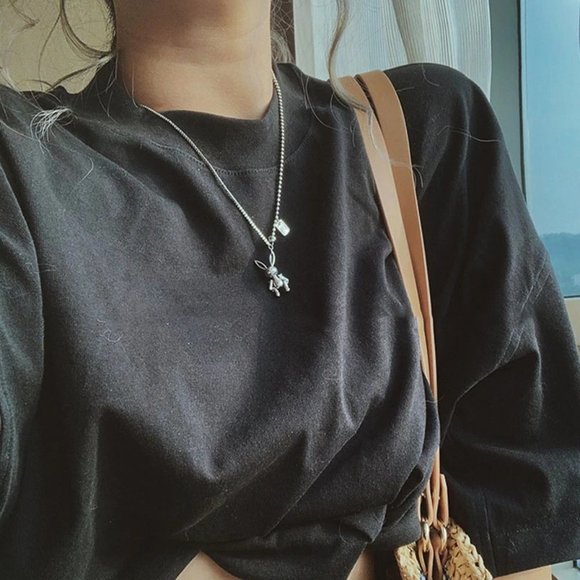 *NEW 925 Sterling Silver Vintage Rabbit Necklace - Picture 2 of 7